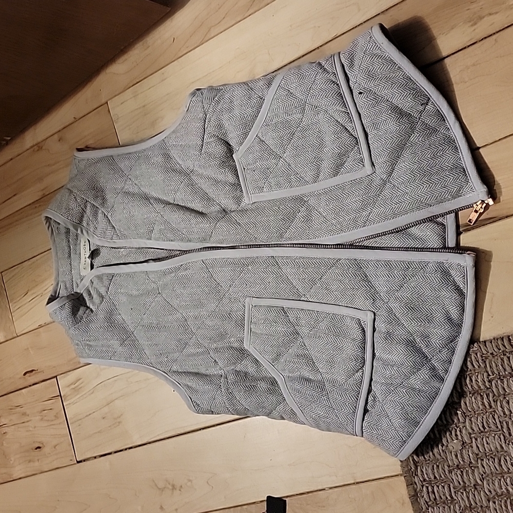 Herringbone Vest, rose gold zipper!